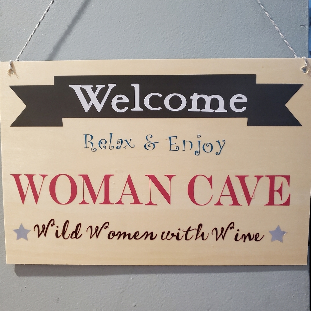 Handmade Woman Cave She Shed Sign